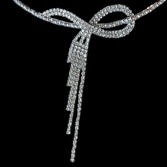 C1946 Crystal Vintage Formal Old Hollywood Collar Necklace Woman’s Jewelry - Picture 10 of 11